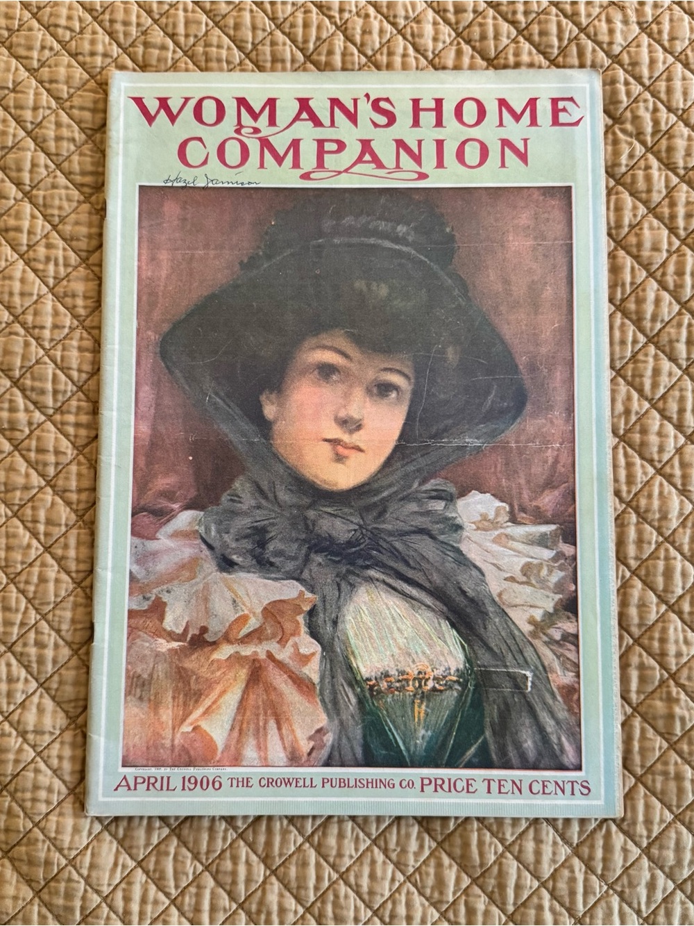 Antique ‘Woman's Home Companion April 1906 Vintage Magazine - Pastel Green Cover